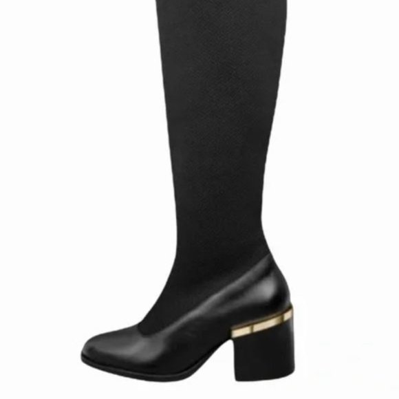 Universal Standard Shoes - Universal Standard Black Lisbon Tall Knee High Knit Boot Size 10